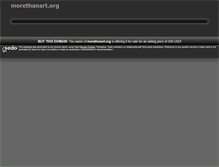 Tablet Screenshot of morethanart.org